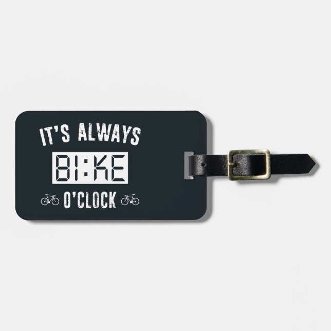 Es ist immer Fahrrad-Uhr Gepäckanhänger (Vorderseite horizontal)