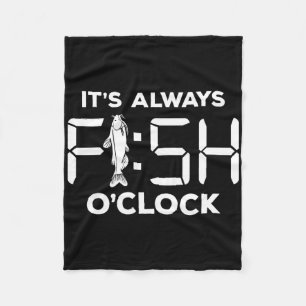 Es ist immer Fisch-Uhr lustiges Fischen Fleecedecke