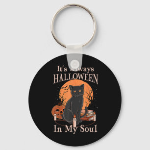 Es ist immer Halloween in meinem Soul Pumpkin Katz Schlüsselanhänger