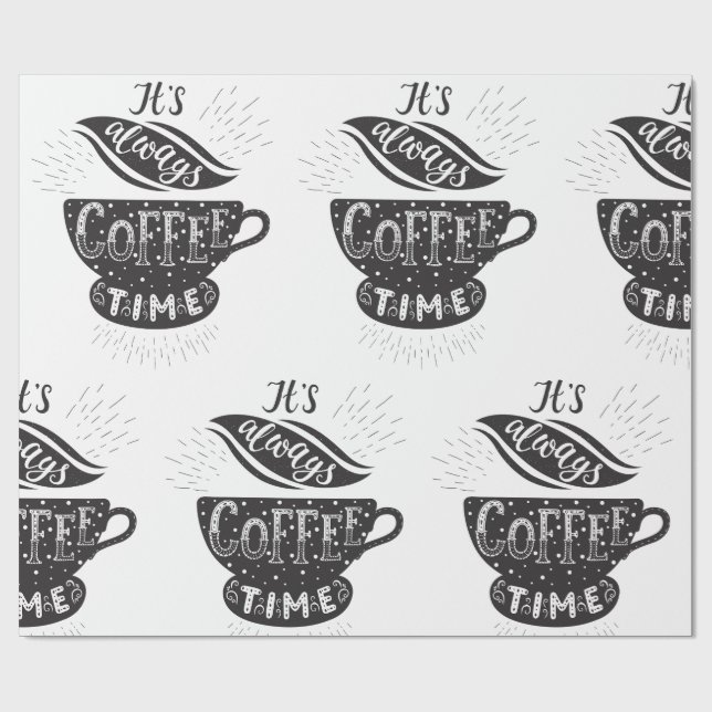 Es Ist Immer Kaffeezeit Geschenkpapier (Flach)