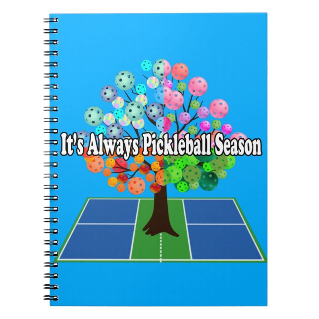 Es ist immer Pickleball Saison - Vier Jahreszeiten Notizblock (Vorderseite)