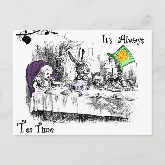 Es ist immer Tea Time Postkarte (Vorderseite)