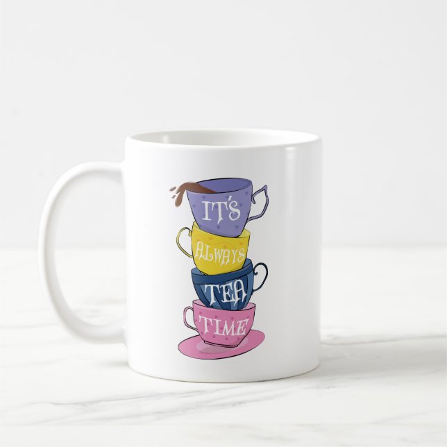 Es ist immer Tea Time - Tea Liebhaber Kaffeetasse (Links)