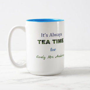 Es ist immer Teatime Zwei-Töne-Kaffeetasse Zweifarbige Tasse