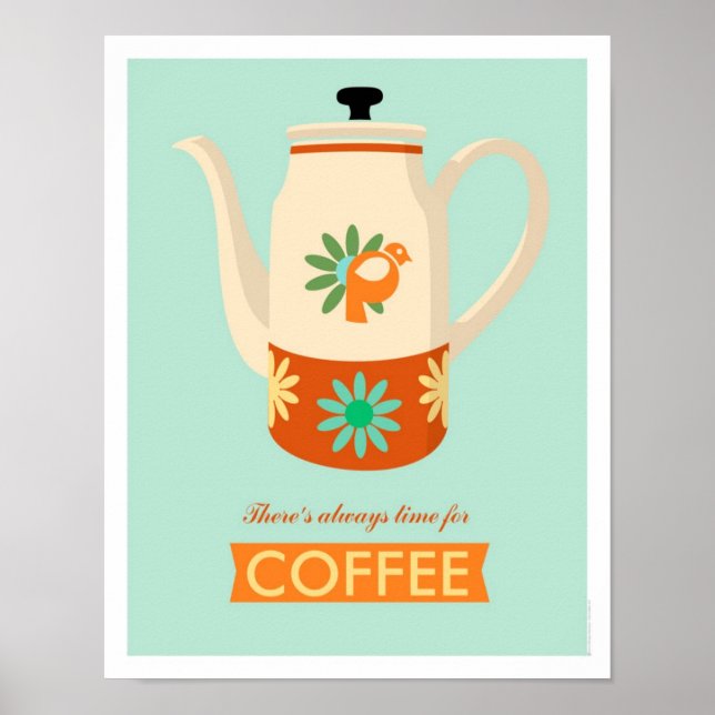 Es ist immer Zeit für Kaffee Poster (Vorne)
