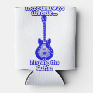 Es ist immer Zeit, Gitarre zu spielen. Blau Dosenkühler