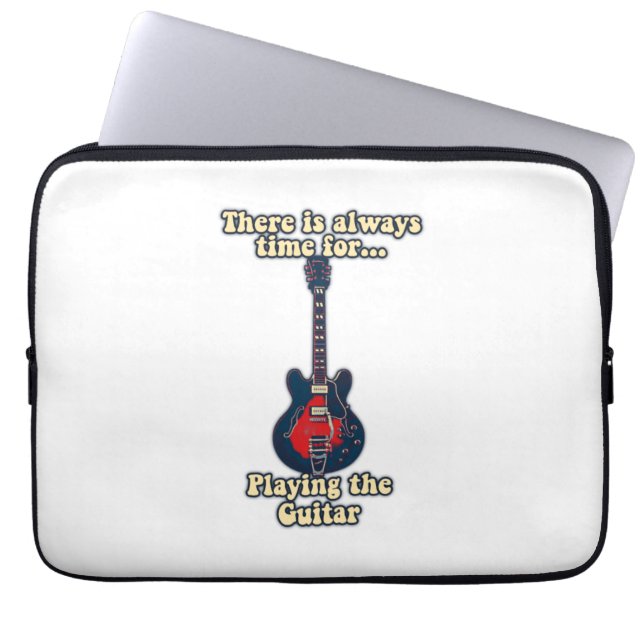 Es ist immer Zeit, Gitarre zu spielen Laptopschutzhülle (Vorderseite)