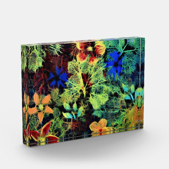 Es ist in den Farben Acrylblock Fotoblock (Links)