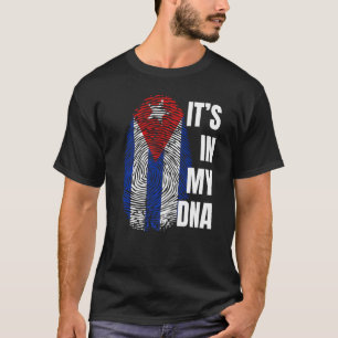 Es ist in meinem DNA Fingerprint kubanische Flagge T-Shirt