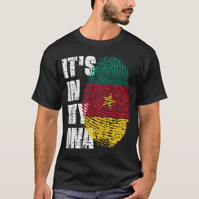 ES IST IN MEINEM DNA-Kameruner Flag Boy Girl Gift T-Shirt (Vorderseite)