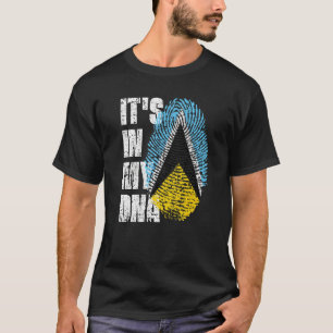 Es ist in meinem DNA Saint Lucia Flag Saint Lucian T-Shirt