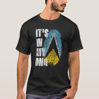 Es ist in meinem DNA Saint Lucia Flag Saint Lucian T-Shirt