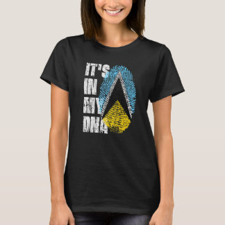 Es ist in meinem DNA Saint Lucia Flag Saint Lucian T-Shirt