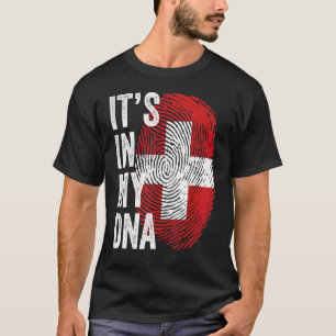 Es ist in meinem DNA Swiss Flag Switzerland Fußbal T-Shirt