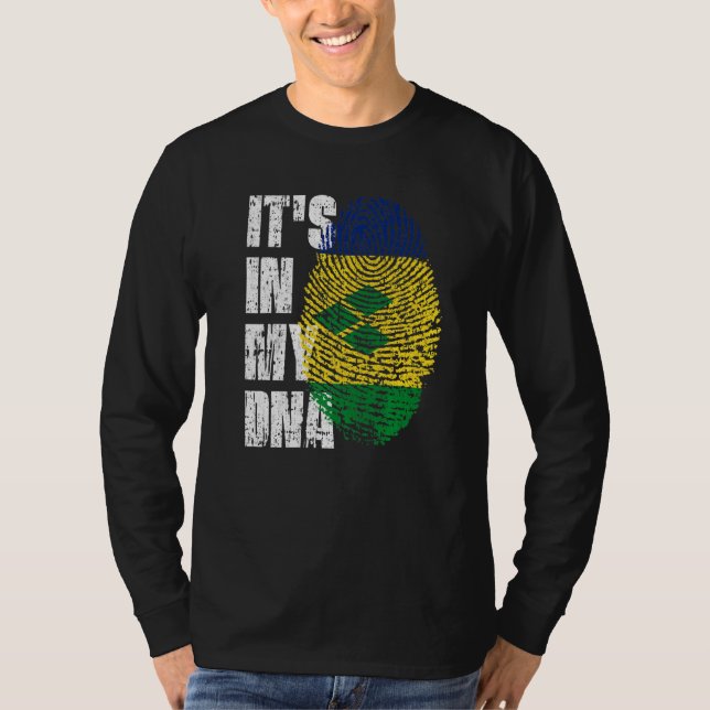 Es ist in meinem DNA Vincent & Grenadines Flag Wur T-Shirt (Vorderseite)