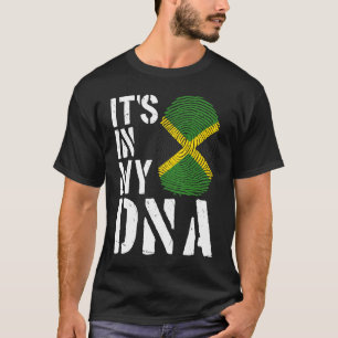 Es ist in meinem DNS jamaikanischen Flag Fingerpri T-Shirt