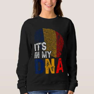 Es ist in meinem DNS Rumänien Flag Fingerprint Pat Sweatshirt