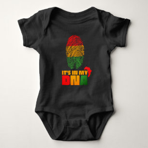Es ist in meiner DNA afrikanische Flagge Schwarzer Baby Strampler