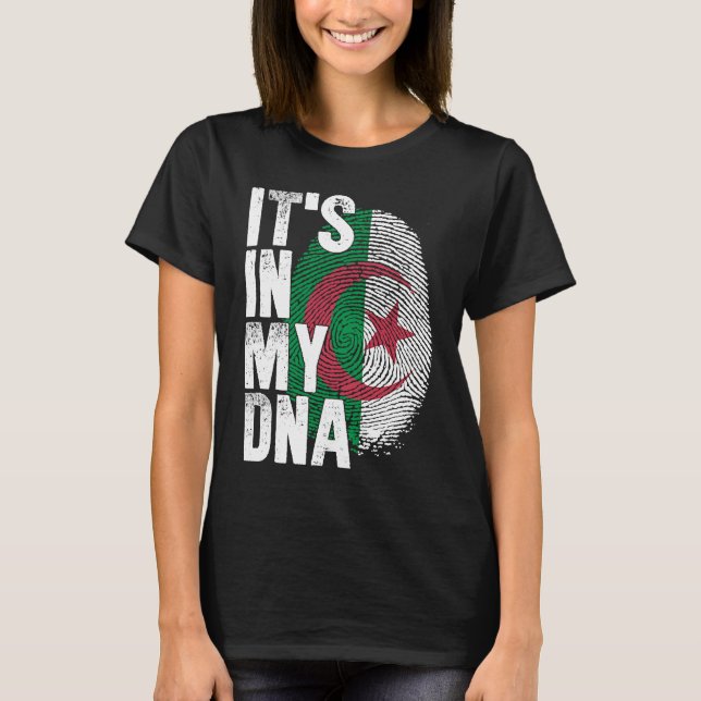 ES IST IN MEINER DNA Algerische Fahne Männer Pri T-Shirt (Vorderseite)