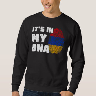 Es ist in meiner DNA armenische Flagge Fingerabdru Sweatshirt