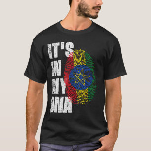 ES IST IN MEINER DNA Äthiopien-Flagge T-Shirt