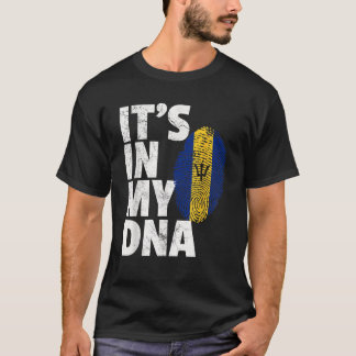 ES IST IN MEINER DNA Barbados Fahne Männer Frauen  T-Shirt
