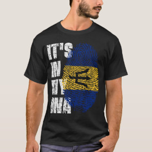 ES IST IN MEINER DNA Barbados Flag Boy Girl Gift T-Shirt