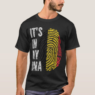 ES IST IN MEINER DNA Belgien Fahne Männer Frauen K T-Shirt