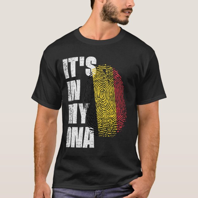 ES IST IN MEINER DNA-Belgien-Flagge T-Shirt (Vorderseite)