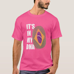 Es ist in meiner DNA brasilianische Roots Fingerpr T-Shirt