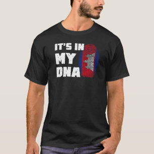 Es ist in meiner DNA Cambodia Flag Fingerprint Män T-Shirt