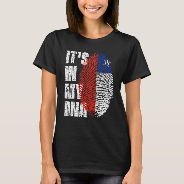Es ist in meiner DNA-Chile-Flagge Chiles T-Shirt (Vorderseite)