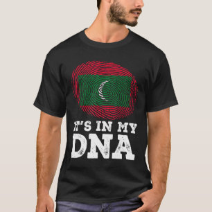Es ist in meiner DNA Fingerprint Malediven Flag Pa T-Shirt