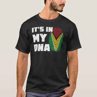 Es ist in meiner DNA Guyana Flag Fingerprint Männe T-Shirt