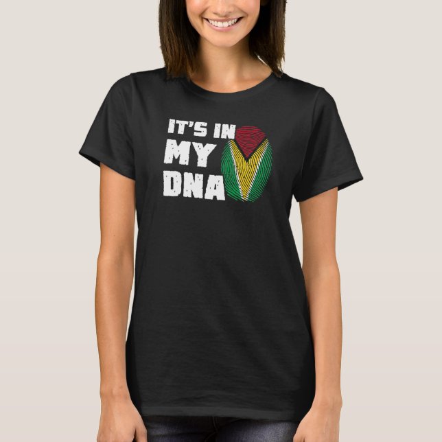 Es ist in meiner DNA Guyana Flag Fingerprint Männe T-Shirt (Vorderseite)