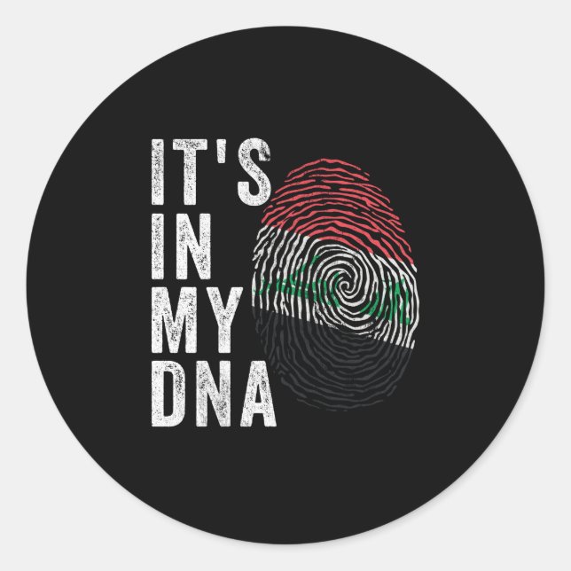 Es ist in meiner DNA - Irak-Flagge Runder Aufkleber (Vorderseite)