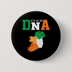 Es Ist In Meiner Dna Irland Irische Flagge Geschen Button