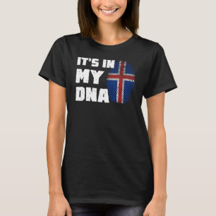 Es ist in meiner DNA-Island-Flagge Fingerabdruck M T-Shirt