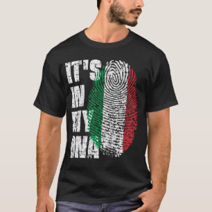 ES IST IN MEINER DNA Italien Flaggen Jungs Mädchen T-Shirt