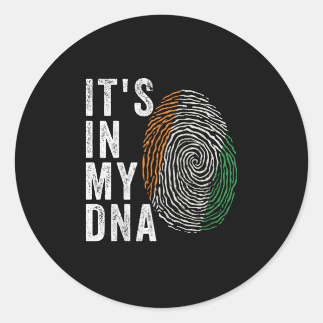 Es ist in meiner DNA - ivorische Küstenflagge Runder Aufkleber (Vorderseite)