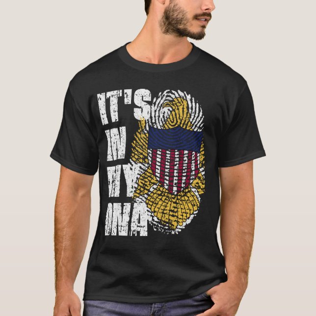 ES IST IN MEINER DNA Jungfrau Islands Flag Boy Gir T-Shirt (Vorderseite)