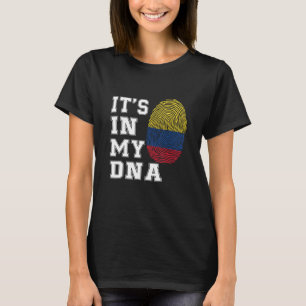 Es ist in meiner DNA kolumbianische Stolz-Flagge T-Shirt