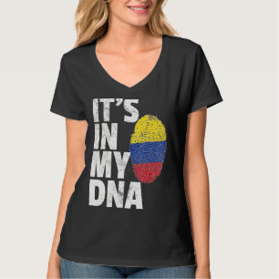 Es ist in meiner DNA kolumbianischen Flagge Souven T-Shirt