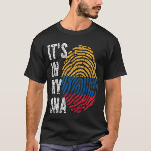 ES IST IN MEINER DNA Kolumbien Fahne Männer Frauen T-Shirt