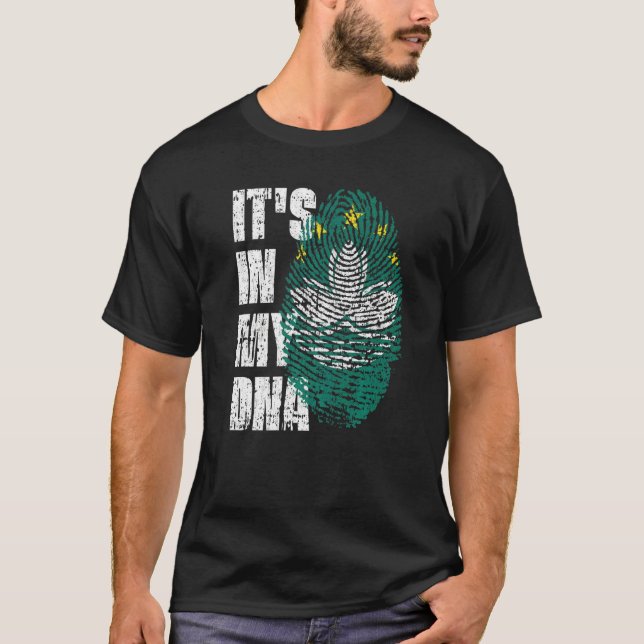 Es ist in meiner Dna Macau Flag Macanese T-Shirt (Vorderseite)