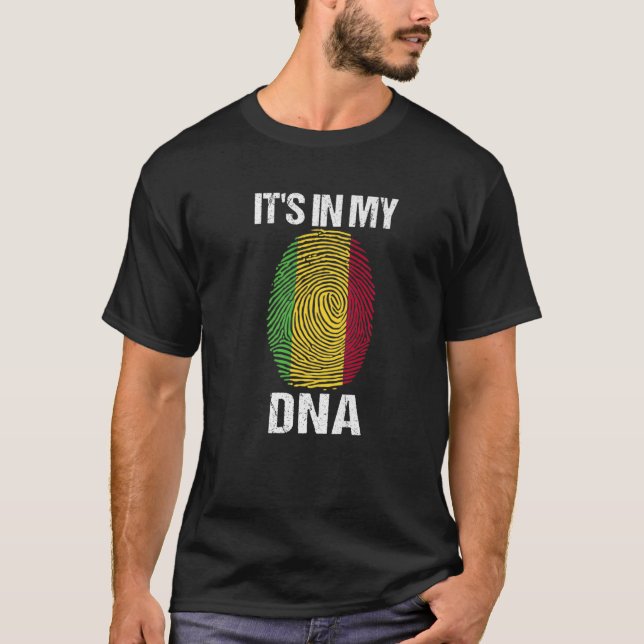 Es ist in meiner DNA Mali Flag malische Geschenke  T-Shirt (Vorderseite)