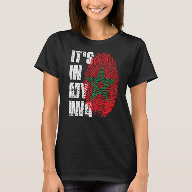 Es ist in meiner DNA Marokko-Flagge marokkanisch T-Shirt (Vorderseite)