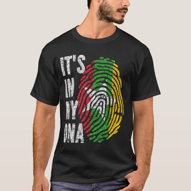 ES IST IN MEINER DNA Myanmar, Burma Flag Männer Fr T-Shirt (Vorderseite)