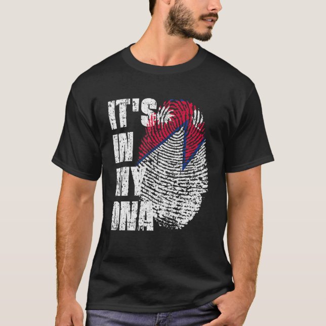 ES IST IN MEINER DNA, Nepal Flag Nepalesisch Nepal T-Shirt (Vorderseite)