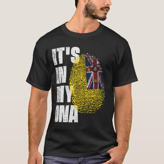 ES IST IN MEINER DNA-Niue-Fahne T-Shirt (Vorderseite)